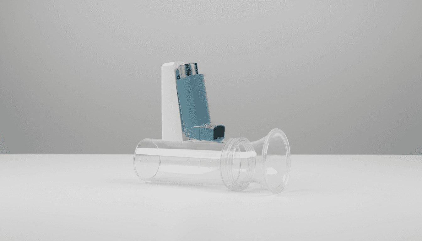 Inhaler attached to a spacer device