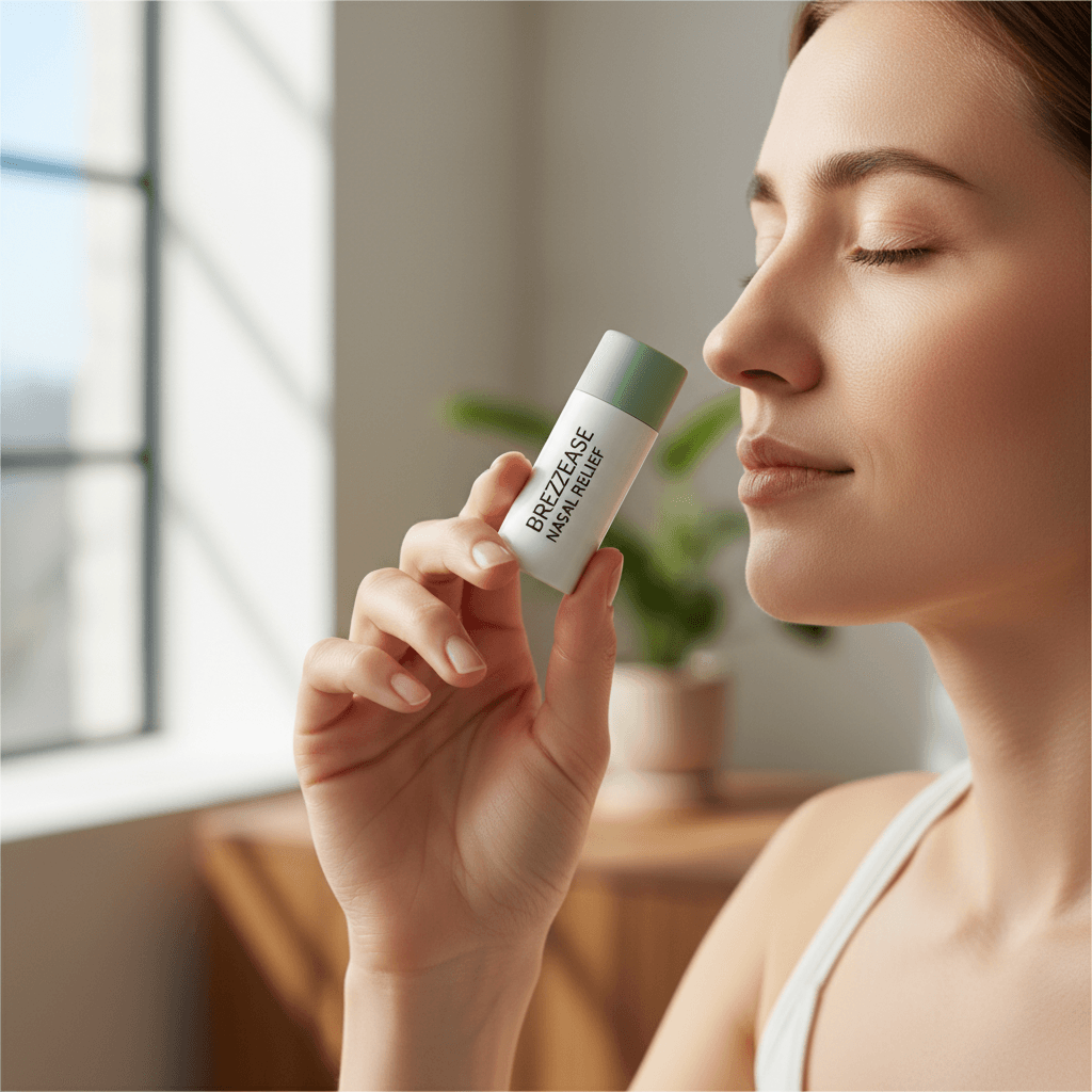 Clear plastic inhaler spacer chamber and soft face mask on a clean clinical counter in even daylight, documentary product photo